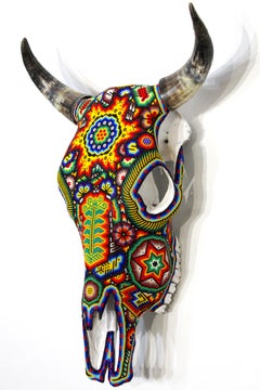 “Bull Skull” (From CHROMA Collection), Huichol, Contemporary, Mixed Media, 2026