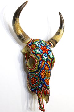 “Bull Skull” (From CHROMA Collection), Huichol, Contemporary, Mixed Media, 2026