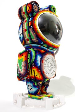 Chroma alias Rick Wolfryd: „Spaceman Can XI“ – Lichtskulptur, Pop-Art, 2026, Huichol