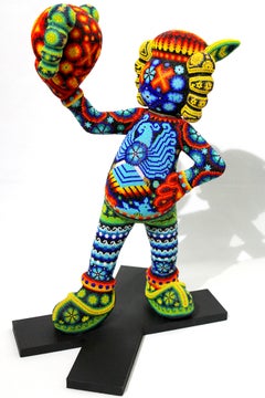 CHROMA alias Rick Wolfryd „Hamlet II“ – Huichol-Perlen-Mischtechnik-Skulptur, 2026