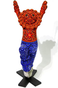 CHROMA, alias Rick Wolfryd, « Celebrating Beauty », sculpture huichol en perles, 2026