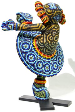 CHROMA alias Rick Wolfryd „Ballerina New Wave“ – Huichol-Perlen-Skulptur, 2026