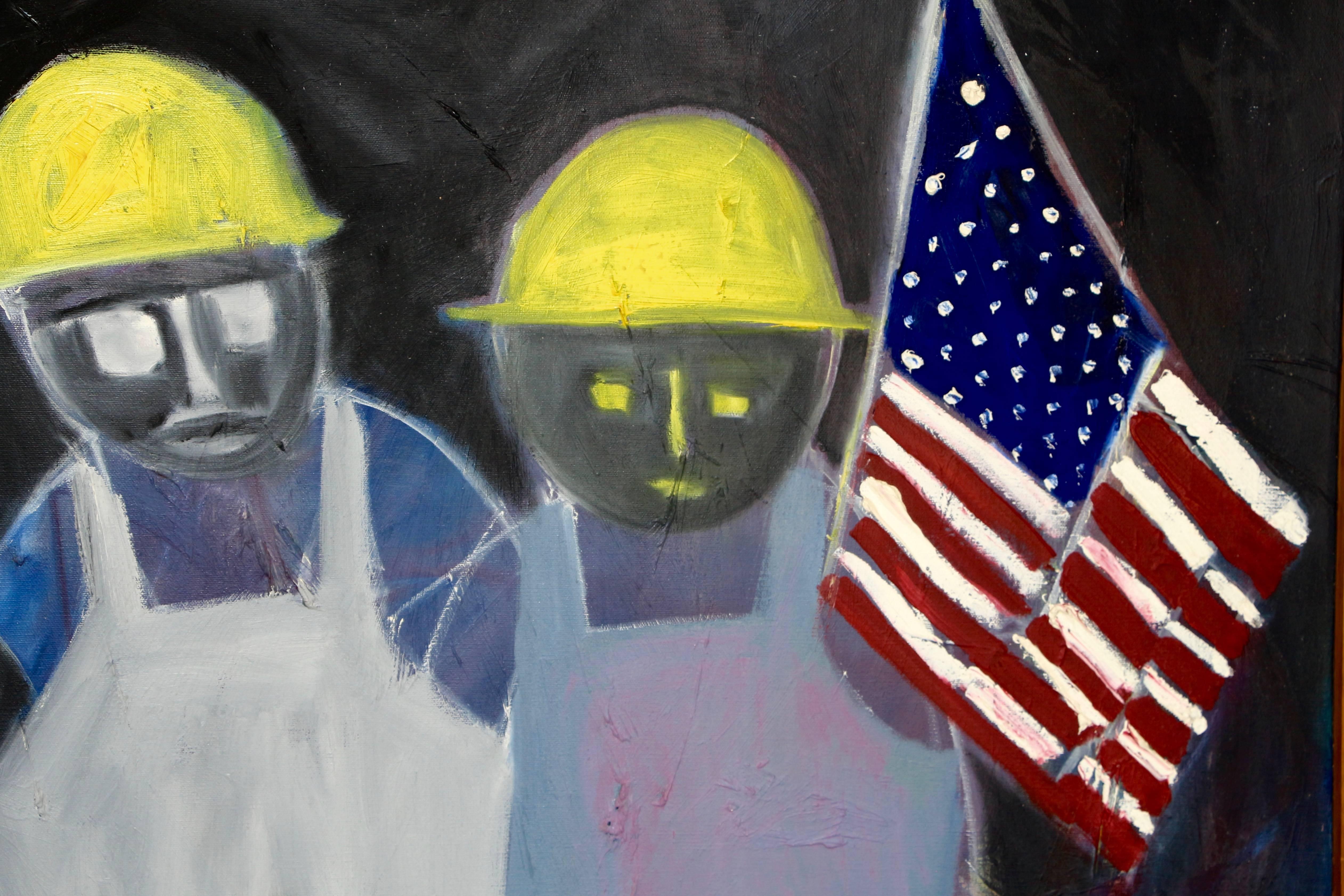 Patriotic workers  - Painting by Arnold Weber