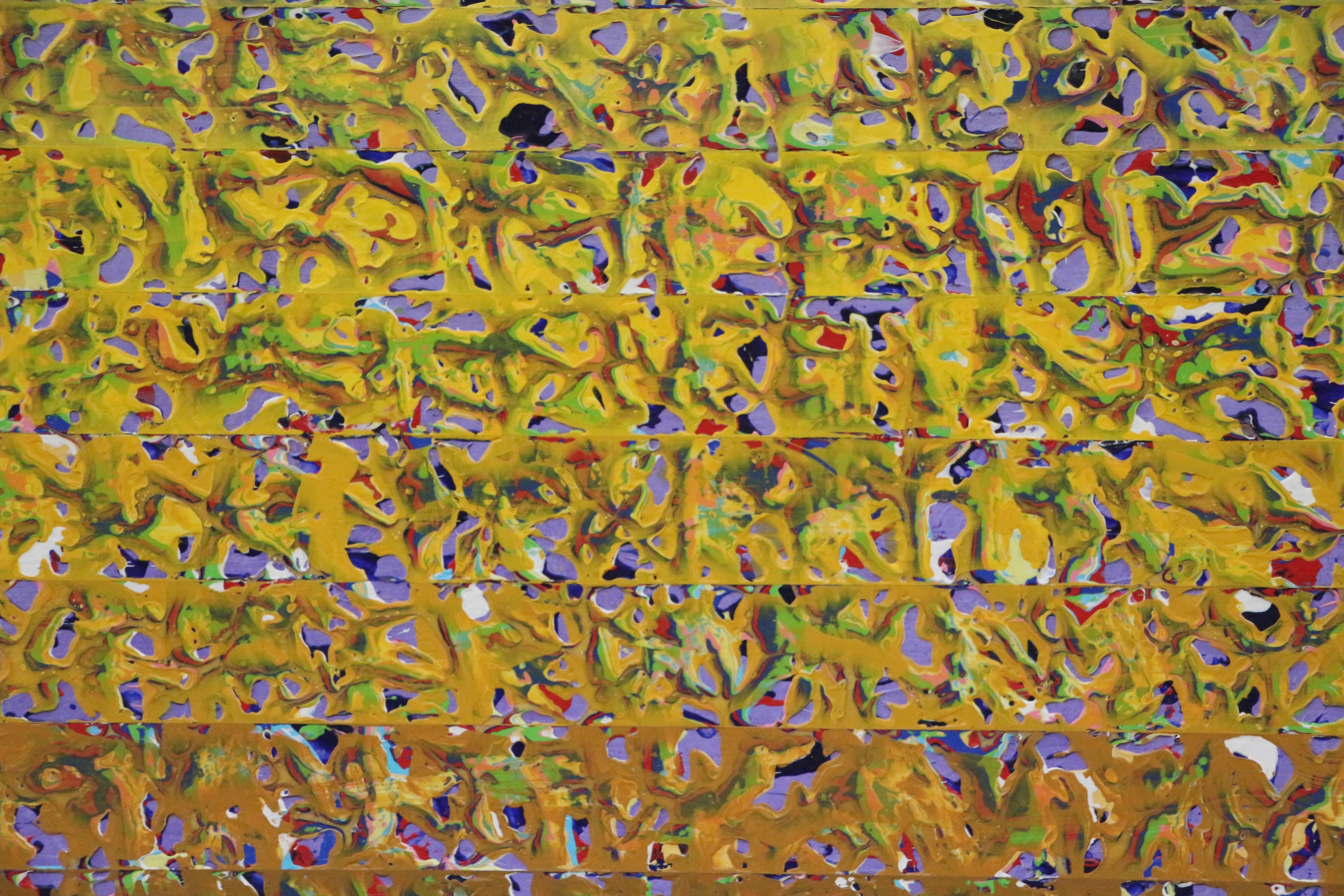 Taroara 2005 - White Abstract Painting by Richard Bruland