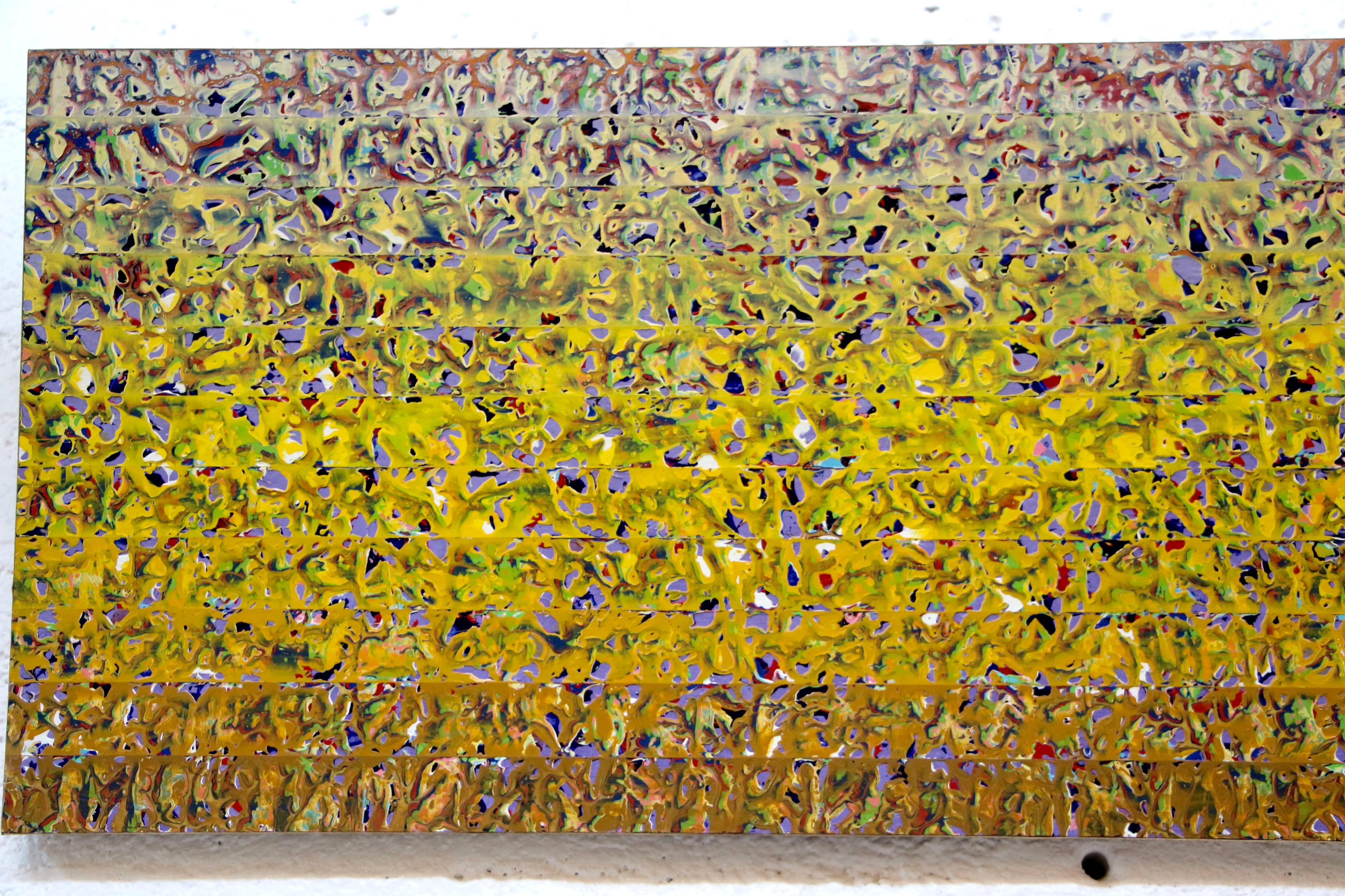 A nice painting by the well known Los Angeles based artist Richard Bruland. This Acrylic on wood is quite lovely and is an unusual size.