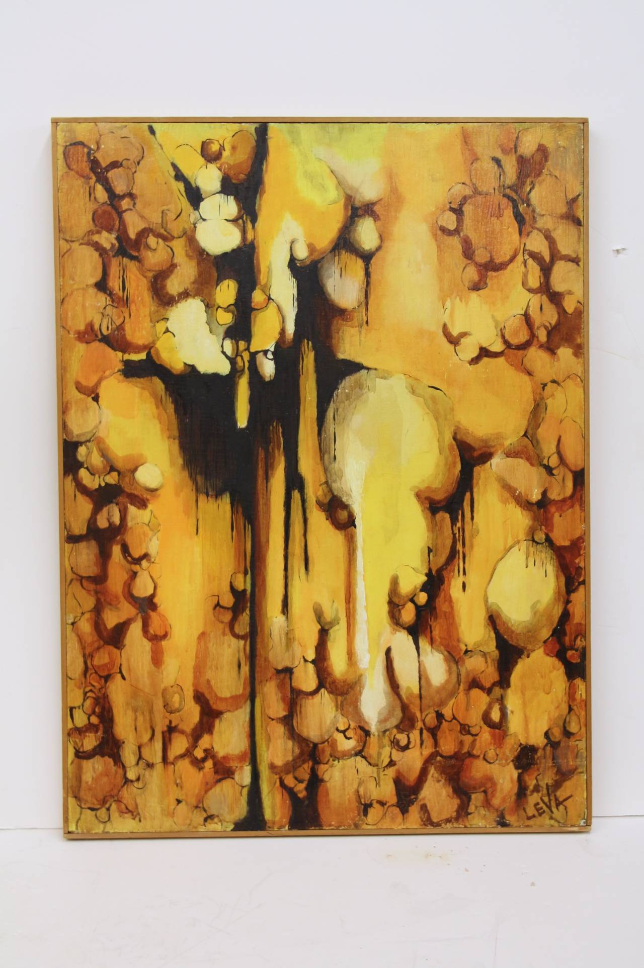 Abstract Painting di Barry LeVa - Grande opera astratta a tecnica mista firmata LeVa