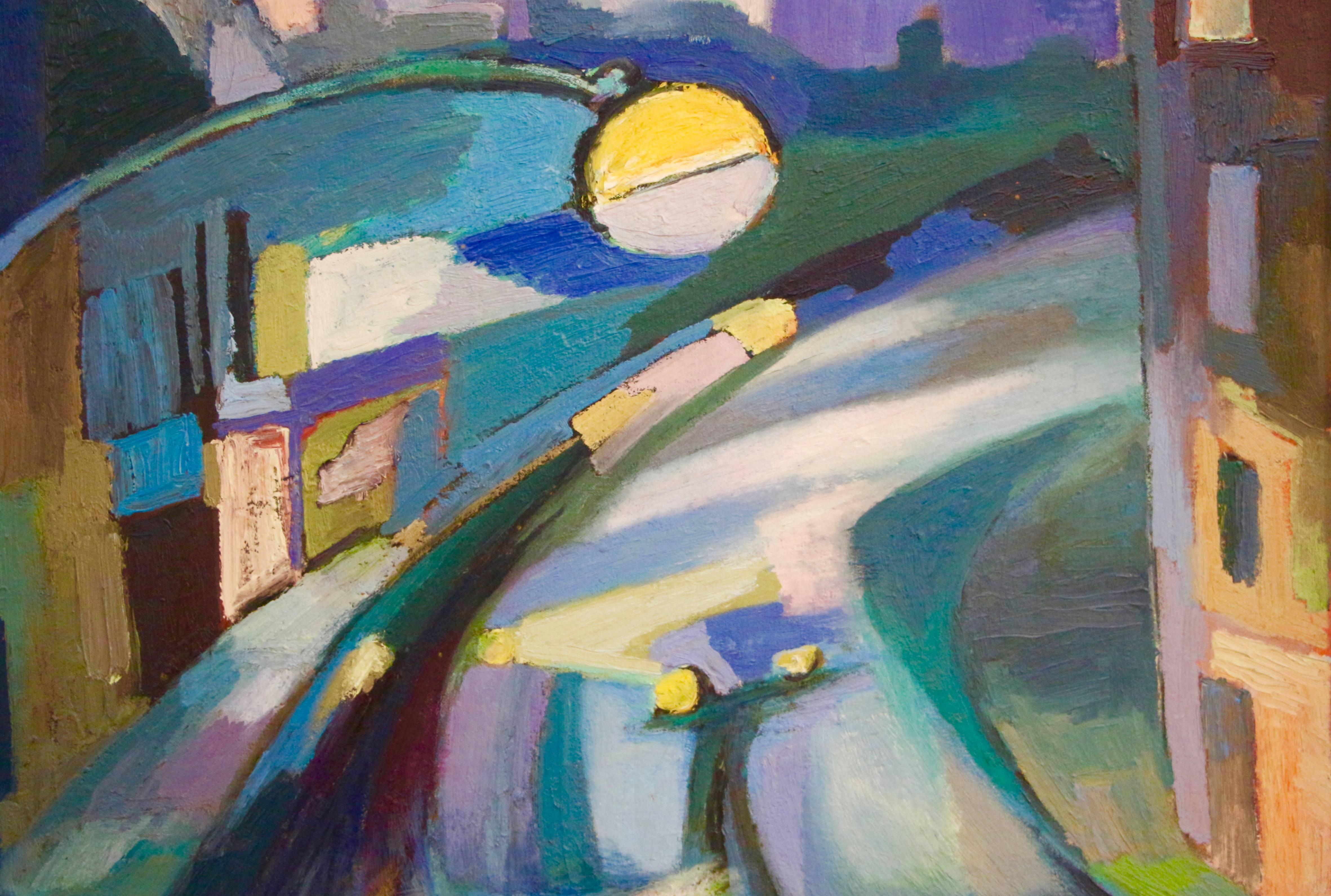 Paesaggio - Painting Astratto di George Dergalis