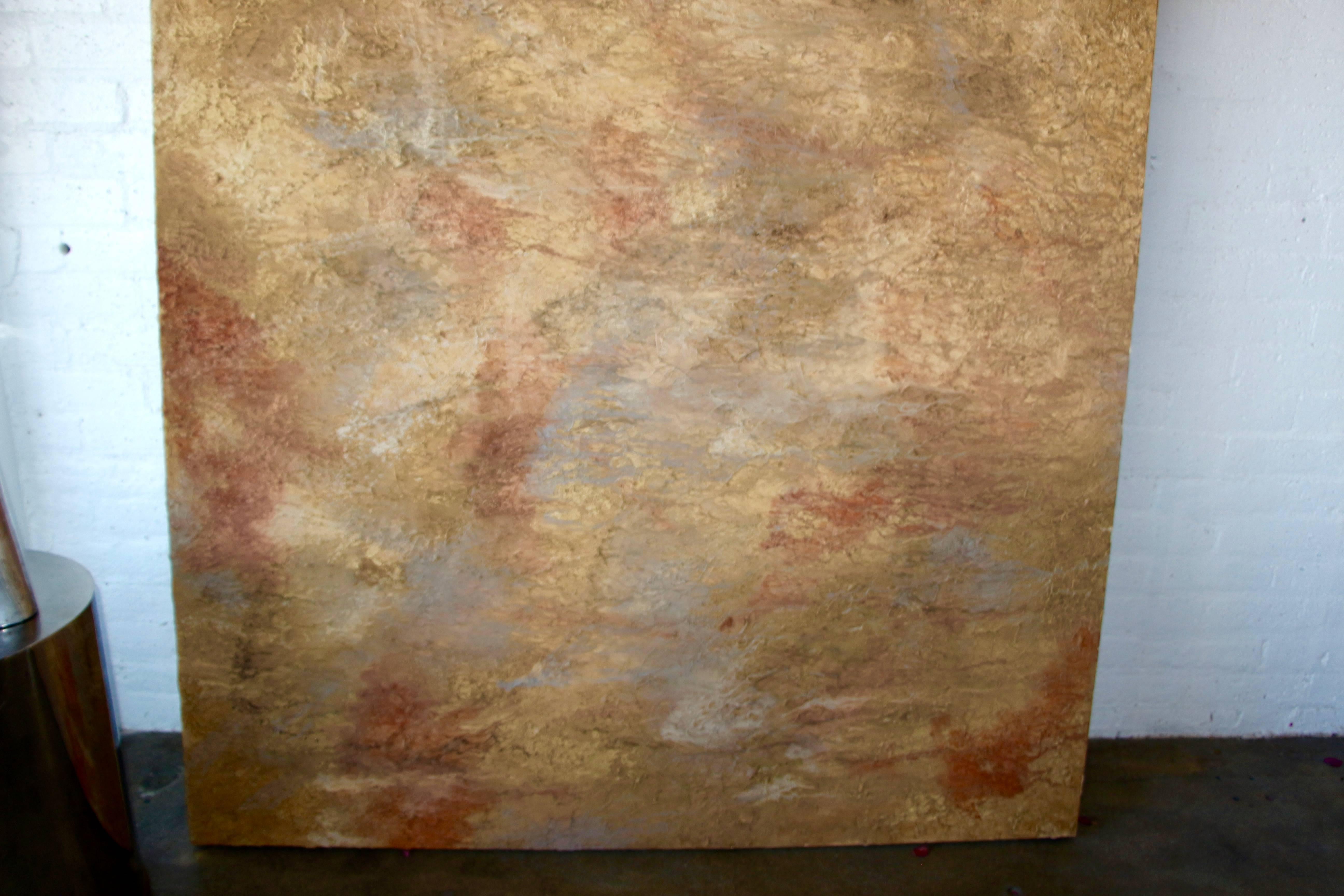 Untited - Brown Abstract Painting by Unknown