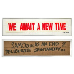 SAMO(c) As an End to.../ We Await a New Time (Double Sided Original Artwork)