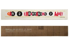 SAMO(c) As an End... /Far 2 Embarrassing 2 Admit (Doppelseitiges Original Artwork)