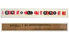 SAMO(c) 4 the Indirectly.../ Ich starre eine Wand an (Doppelseitiges Original-Kunstwerk)