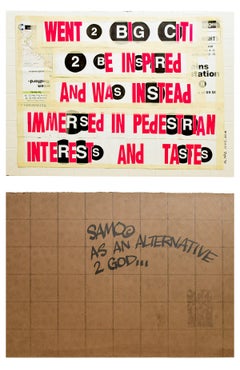 SAMO(c) As an Alternative... /Went 2 Big City...(Double Sided Original Artwork)