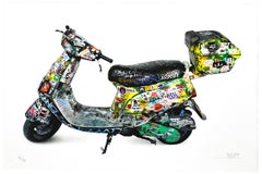 Lámina «Invader Scooter», edición limitada de 88 ejemplares, firmada a mano, 2015