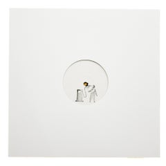 Banksy-Kunst auf einer „Blur Think Tank Crazy Beat“-Promo-Schallplatte, handgestempelt, 2003