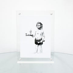 Banksy « More Seating Upstairs », carte postale imprimée, 2008, pièce rare, « Fast Food Caveman »