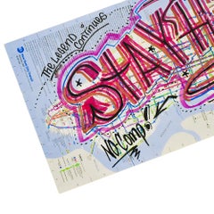 Stay High 149 Where's Your Stop, Hand Painted Original Art on NYC Bus Map, 2003