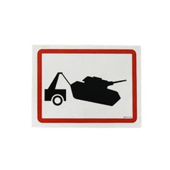 Banksy Tank Towing BNK/5Y 025 Sticker, Framed, Street Art, 2004