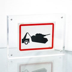 Banksy Tank Towing BNK/5Y 025 Sticker, Framed, Street Art, 2004