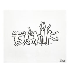 Keith Haring Sesame Street 5 Dancing Men Breakdancers Animation Master Set 1991