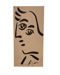 Ritratto astratto dipinto da Peter Keil - Black & Tan