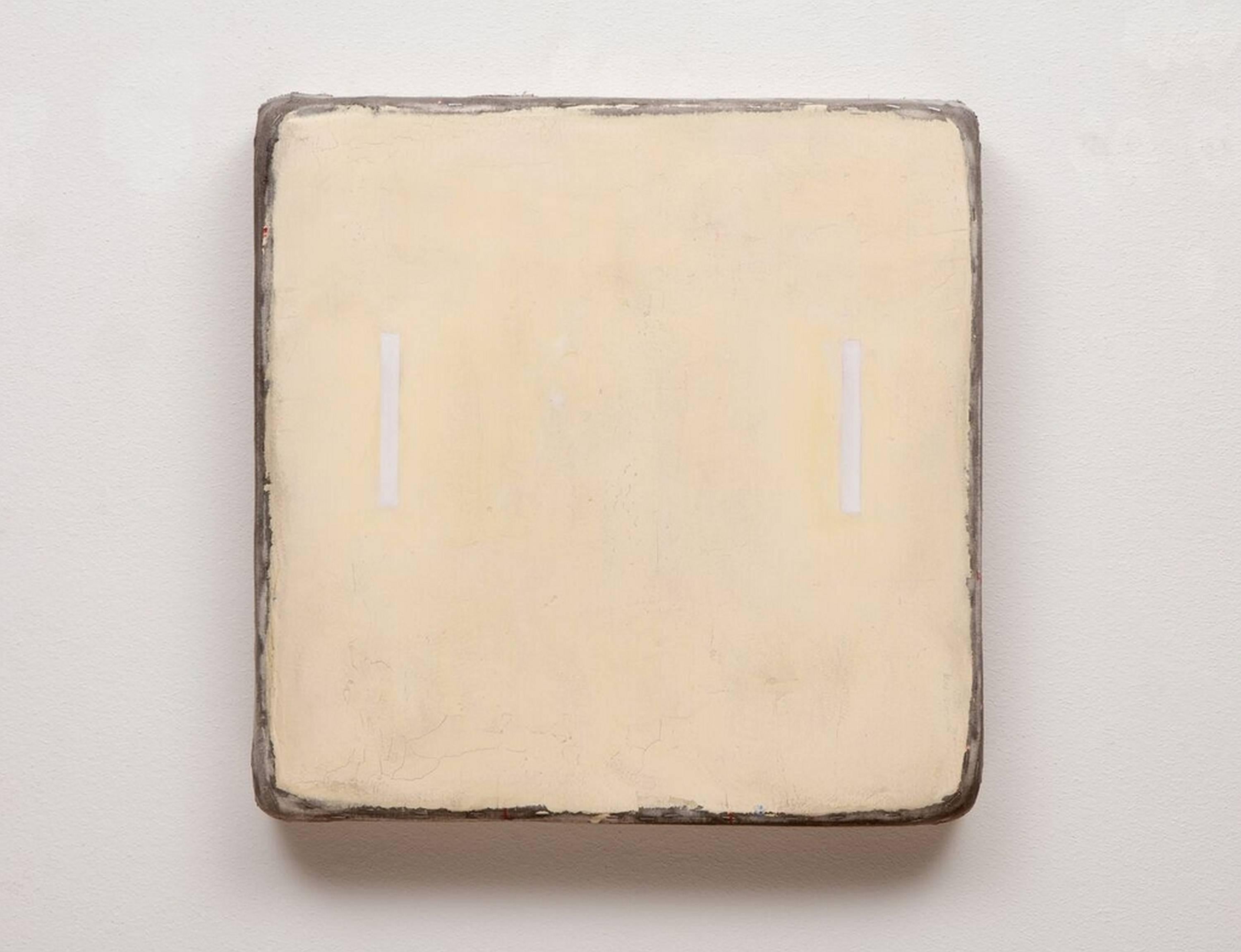 Yellow with Two White Rectangles - Mixed Media Art by Otis Jones