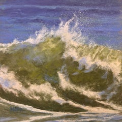 Windswept - Impressionist Wave Pastel Painting