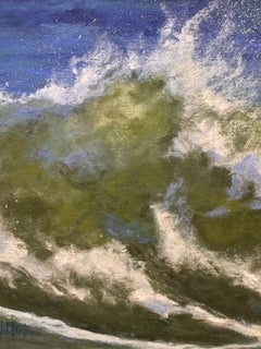 Windswept - Impressionist Wave Pastel Painting