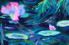 Gift Of The Stillness - Colorful Bright Floral Abstract Paiting