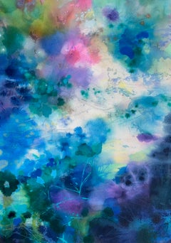 Where Wishes Rest - Colorful Bright Floral Abstract Paiting