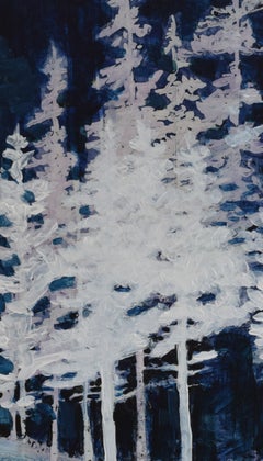 Winters Palette - Watercolor Dark Forest Painting