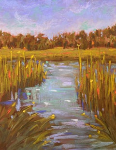 Under Summer Skies - Pastel Marsh Impressionist Painting