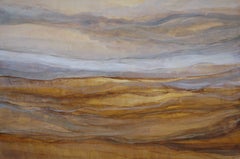 Close - Framed Tempra Abstract Landscape Painting