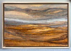 Close - Framed Tempra Abstract Landscape Painting