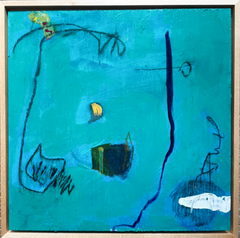 Treasure - Small Square Framed Acrylic Painting