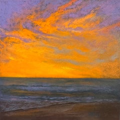 Ribbon In The Sky - Pastel Sunset Landscape Painting