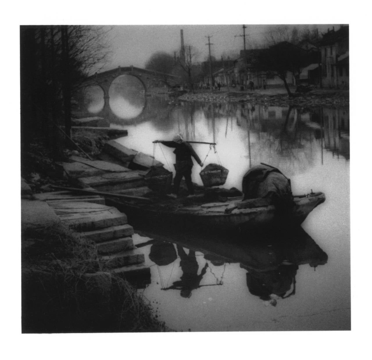 James Whitlow Delano Black and White Photograph - China, Landscape, black and white,  Jiangsu Province 