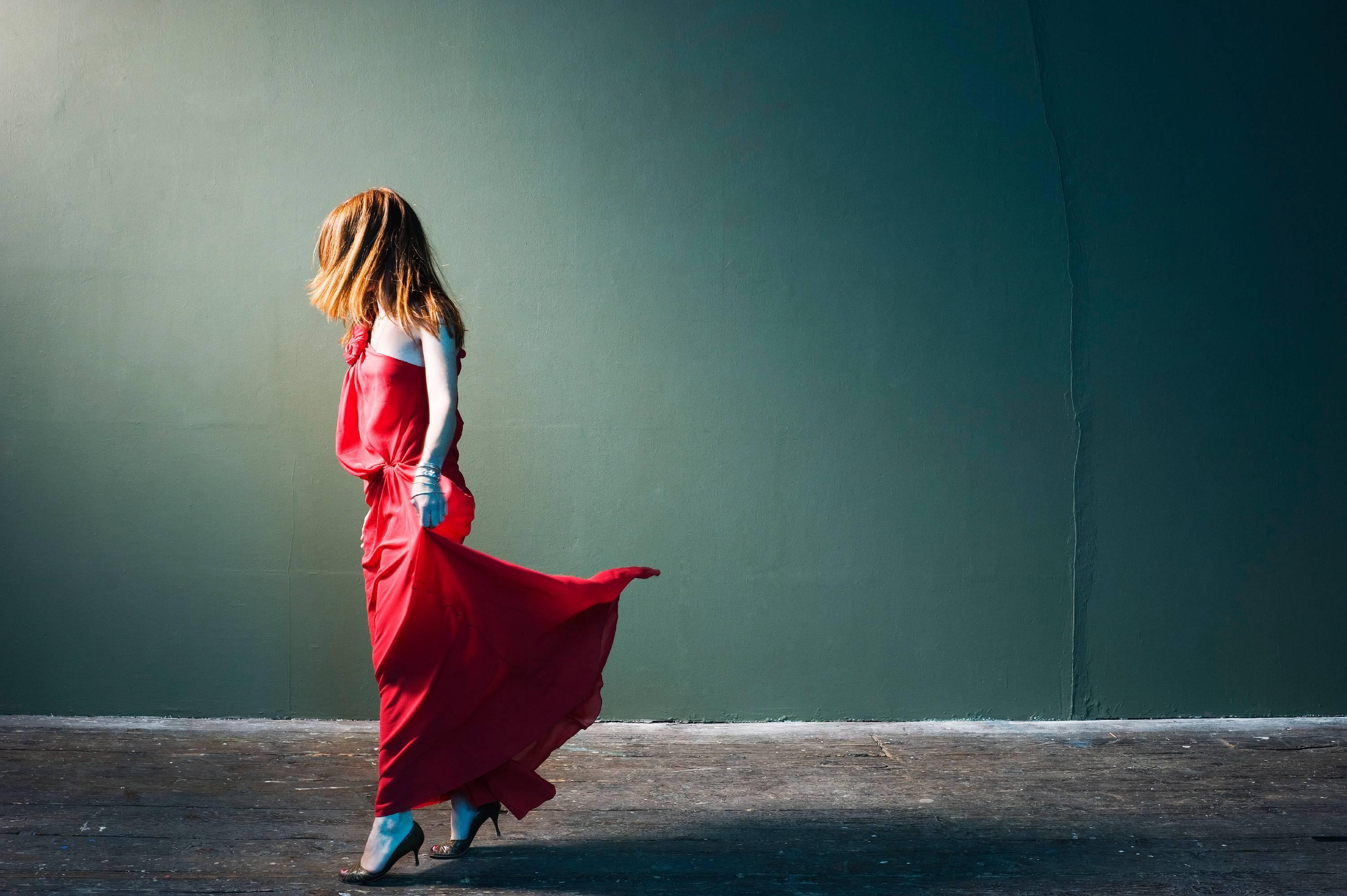 Sophie Delaporte Color Photograph - Lady in Red, 2008