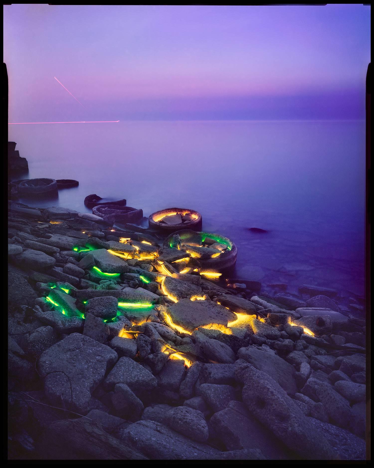 Barry Underwood Color Photograph - Lake Erie, landscape, light, water,