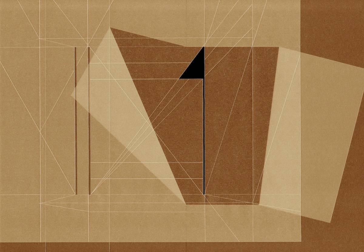 Richard Caldicott Abstract Photograph - Abstract photo, brown, light beige, untitled (2)