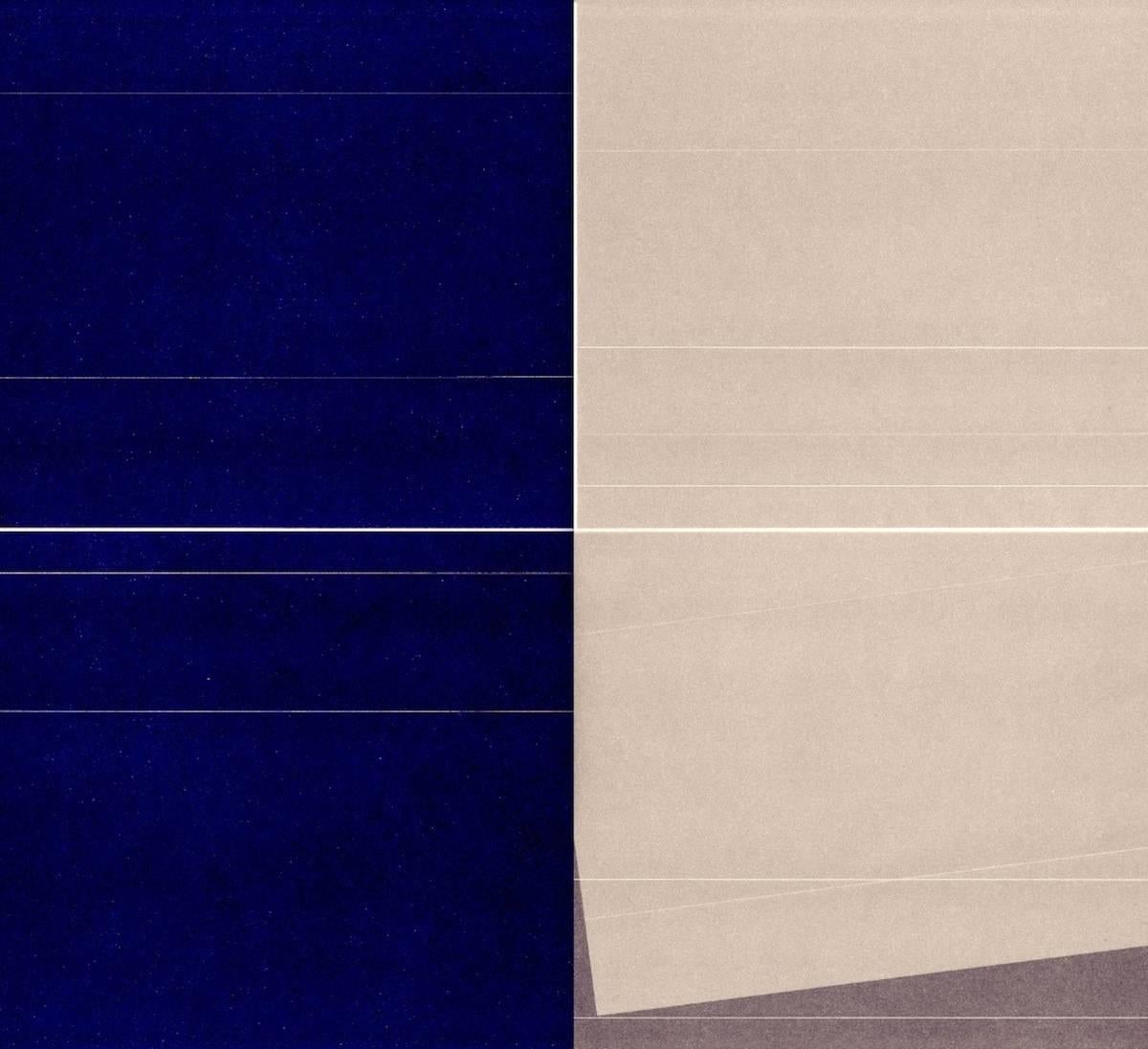 Richard Caldicott Abstract Photograph - Abstract photography, blue and  gray, line, Untitled (9)