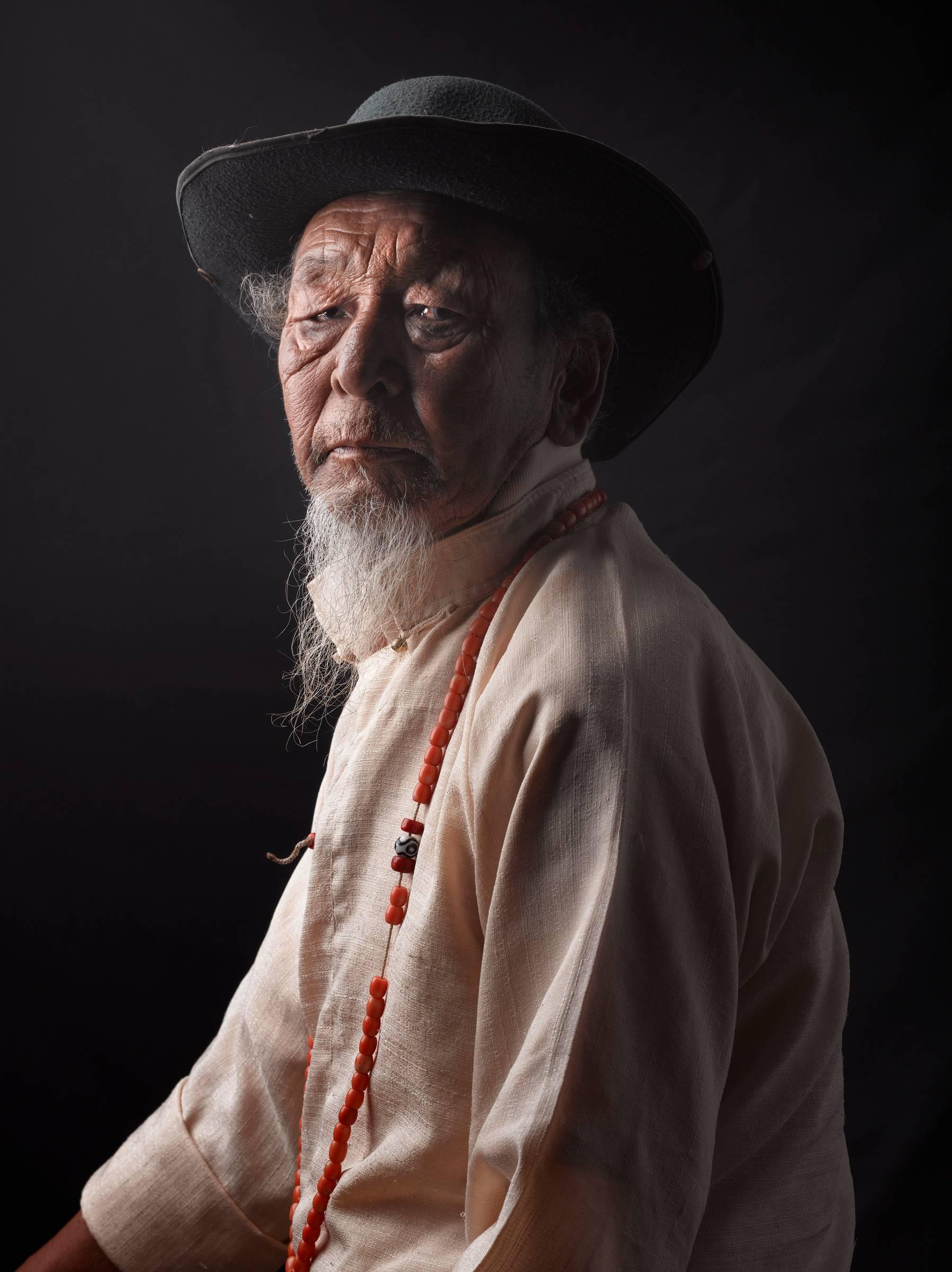 David Zimmerman Portrait Photograph - Tashi Namgyal, Portrait of Tibetan