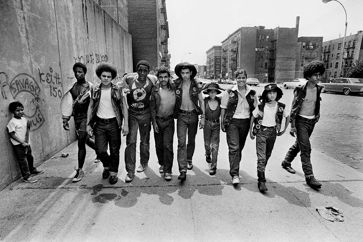 Jean-Pierre Laffont Black and White Photograph - Savage Skulls Street Gang, Bronx