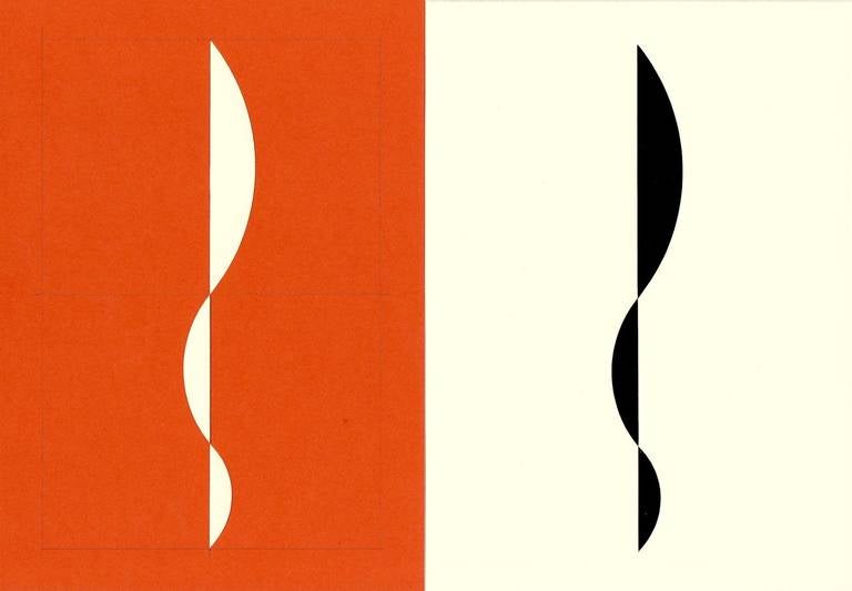 Richard Caldicott Abstract Photograph - Orange, color photogram and paper negative, Untitled #30
