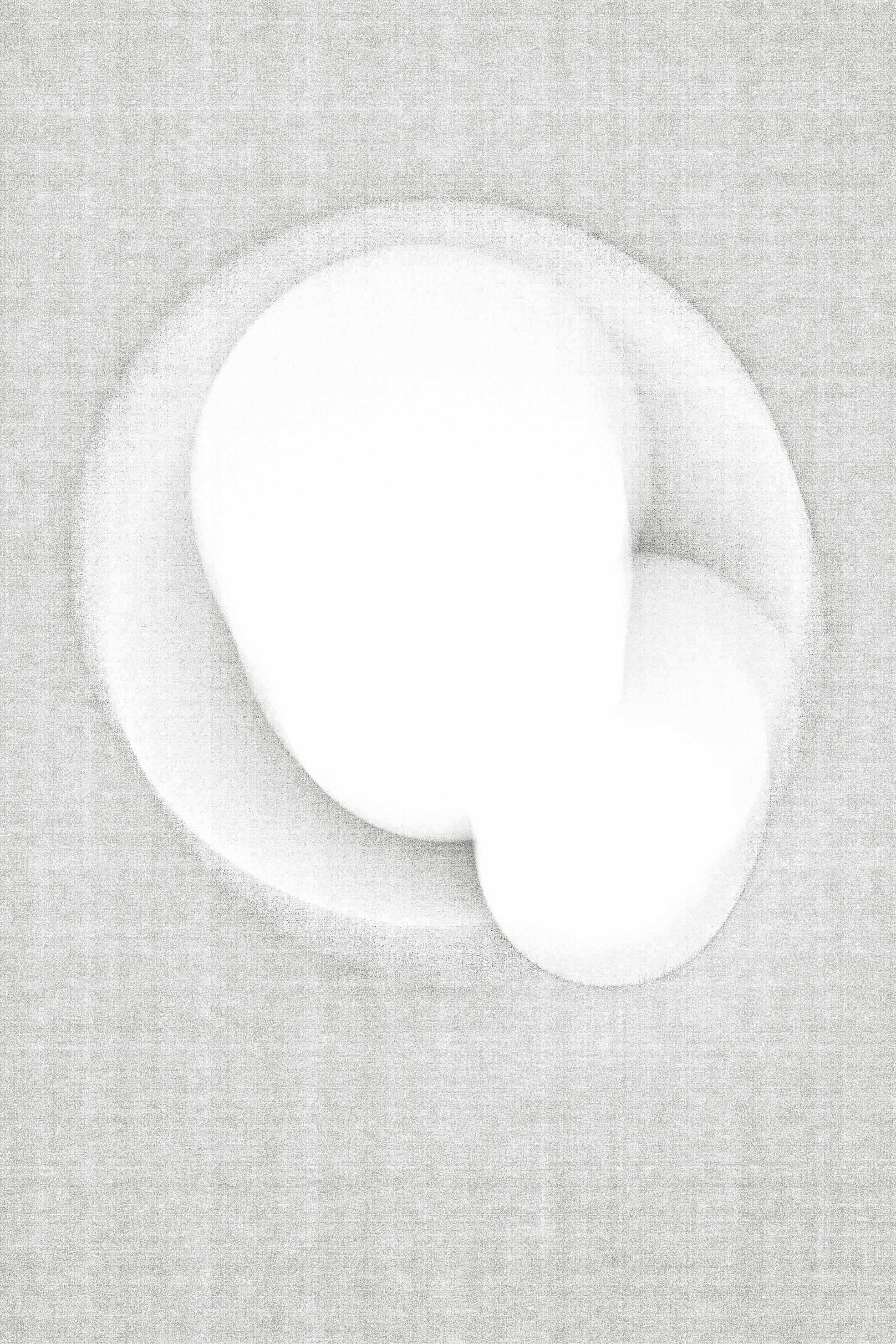 big nothing 3, white,  abstraction - Photograph by Luuk de Haan