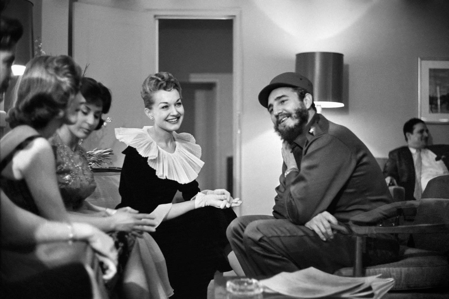Alberto Korda Portrait Photograph - Fidel Castro and the radio queens of New York. Wednesday, April 22, 1959