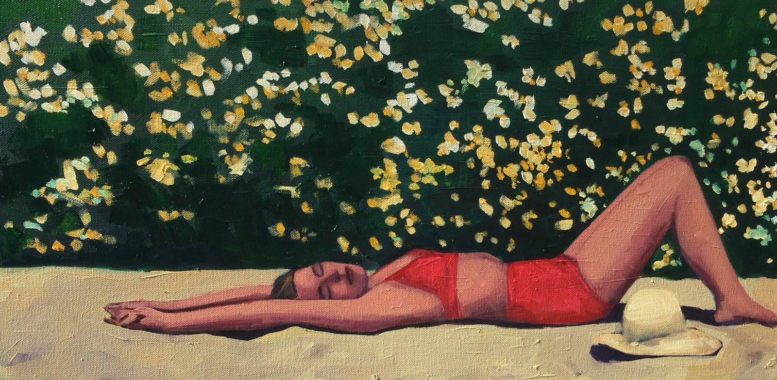 T.S. Harris Figurative Painting - Beach Dreams
