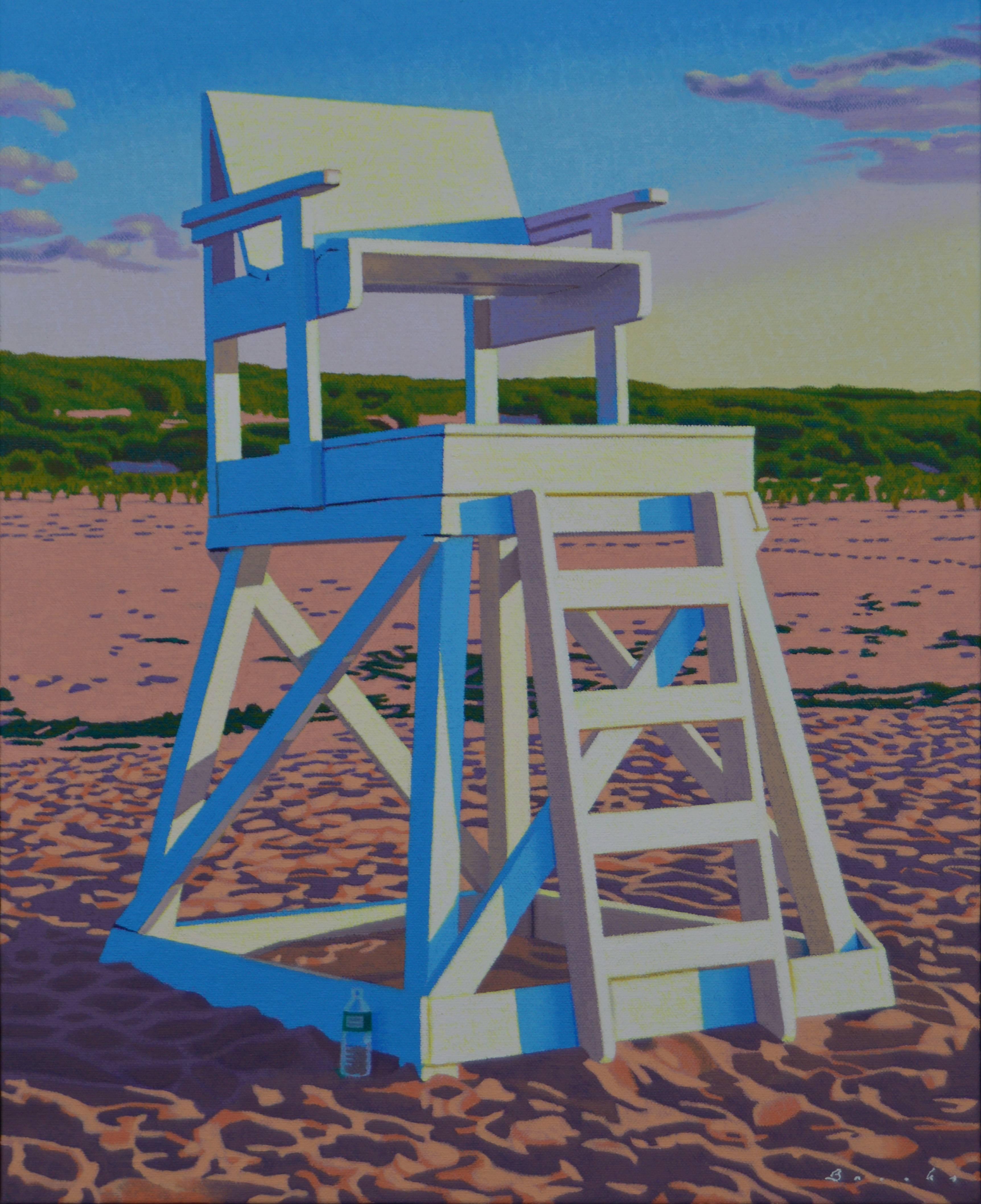 Rob Brooks Still-Life Painting - Lifeguard Chair