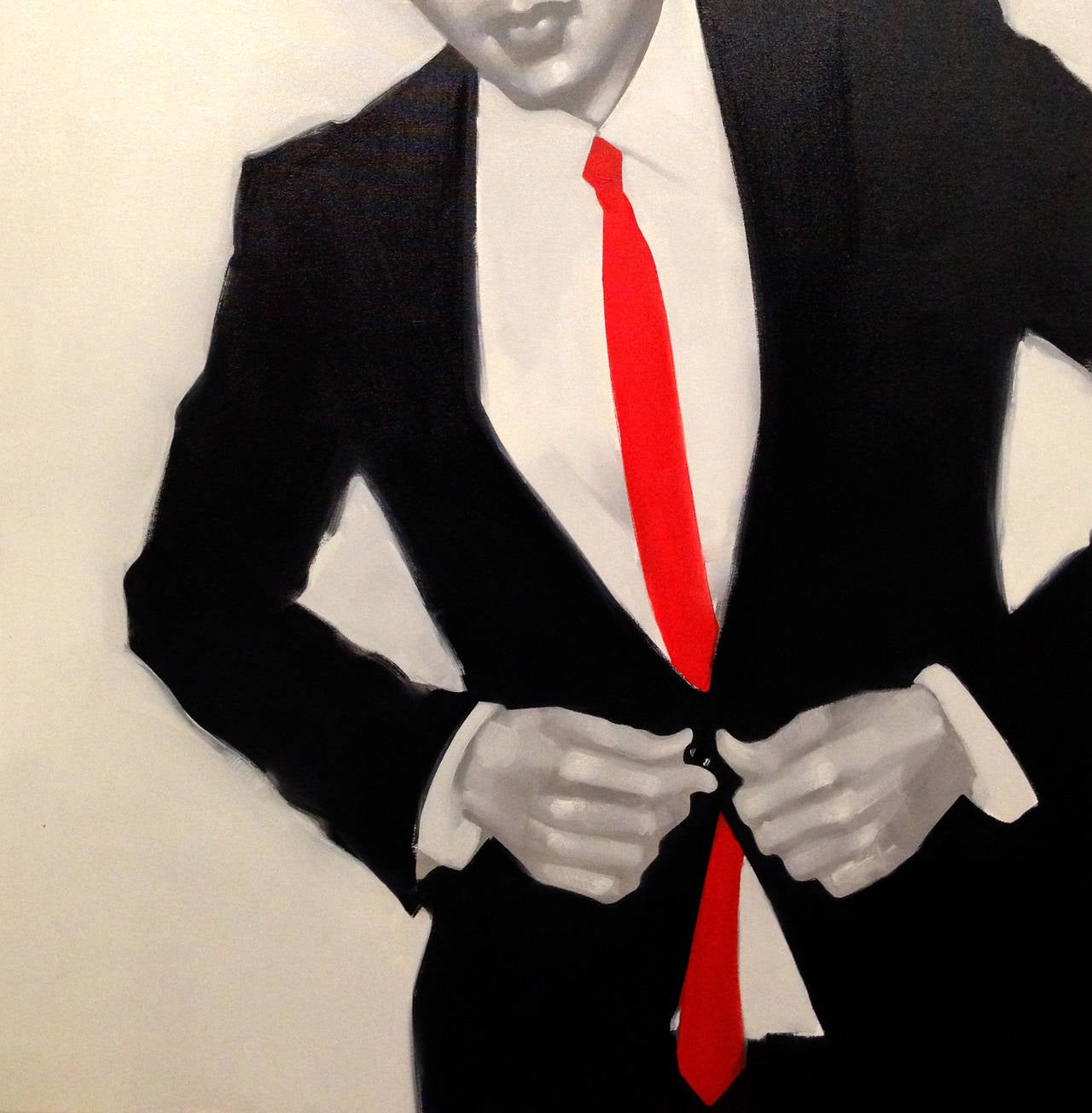 Anna Kincaide Figurative Painting - Buttoned Up