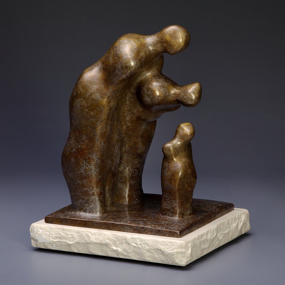 Monica Wyatt Figurative Sculpture - I'm Listening