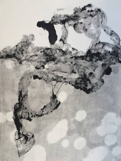""#02" Schwarz-weiße abstrakte Tinte auf Papier